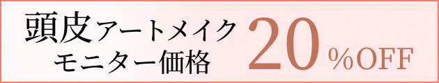 頭皮アートメイクモニター価格　20%OFF